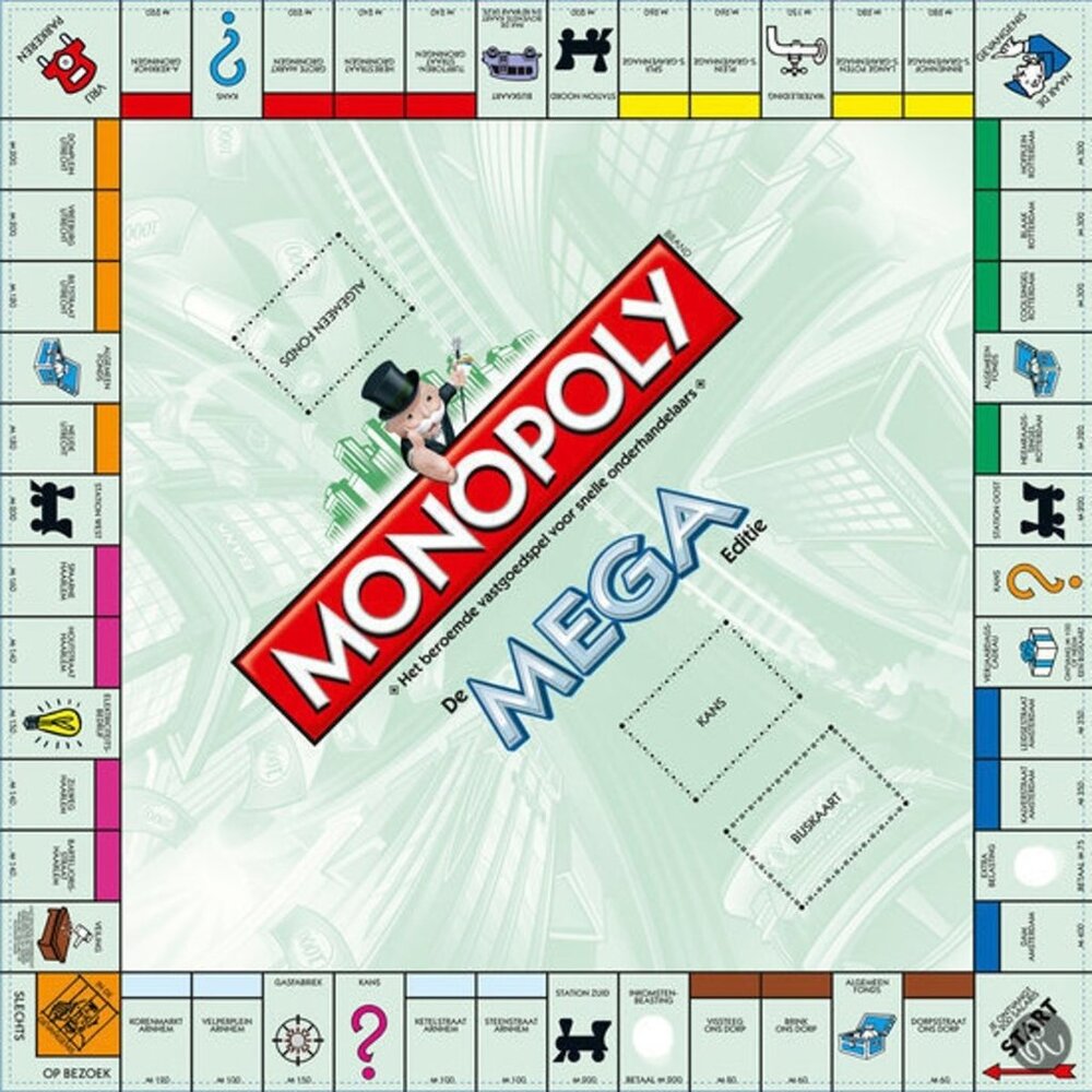 90% NEW MONOPOLY MEGA, WITH ALL PARTS AND BOX